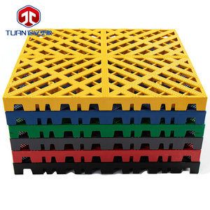 Car Wash Floor Grating Interlocking Plastic Textured Rectangle Indoor Industrial Flooring Yellow Black Gray Blue Red Green - Product Image 2