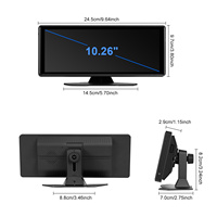 Podofo Écran HD portable de 10,26 pouces, CarPlay/Android Auto sans fil, moniteur de voiture, AirPlay, diffusion Android, musique BT, fabricant OEM/ODM