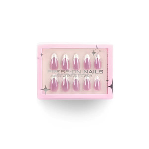 Ensemble d'<span class=keywords><strong>ongles</strong></span> artificiels en acrylique à pression, style français, longueur moyenne, <span class=keywords><strong>faux</strong></span> <span class=keywords><strong>ongles</strong></span> magnifiques - Product Image 2