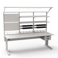 Table de travail antistatique modulaire ESD avec moteur pour entrepôt et atelier de fabrication électronique, en acier laminé à froid