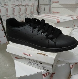 Sneakers da Corte in Vera Pelle Nera 286, Punta Rotonda, Allacciatura, Suola in Gomma Traspirante, Intersuola in EVA, Scarpe Casual per Tutte le Stagioni - Product Image 3