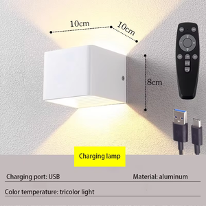 USB Có Thể Sạc Lại 4800MAh Cảm Biến Chuyển Động Trong Nhà Dẫn Đèn Tường Nhôm Cơ Thể Nội Thất Từ Phòng Khách Sạc Ánh Sáng - Product Image 3