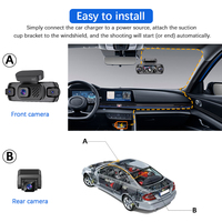 Caméra embarquée pour véhicule mobile à 360 degrés, enregistreur vidéo DVR, Wifi 5G, GPS, avant et arrière, 4 canaux, caméra de tableau de bord 4k, mode de stationnement 24 heures, caméra de voiture