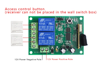 Télécommande et émetteur de moteur à courant continu 12V, module 433 MHz pour ouvre-rideau