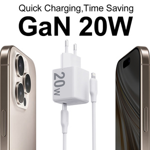 Adaptador USB <span class=keywords><strong>C</strong></span> de Carregamento Rápido 20W Multiportas PD QC3.0 Cabo de Carregamento Tipo-<span class=keywords><strong>C</strong></span> para Celular Carregador de Energia Multidispositivo UE - Product Image 6