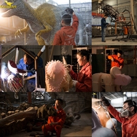 Modelo de Dinosaurio Realista con Control Remoto, Cabeza de Dinosaurio T-Rex de Tamaño Real para Museo