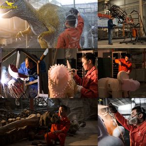 Uzaktan kumanda gerçekçi dinozor modeli yaşam boyutu müze için t-rex dinozor kafa - Product Image 6