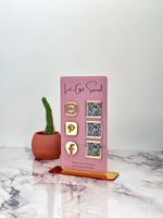 Acrylique Multi QR Code Signe Présentoir pour Instagram Facebook Lucite Google Social Media Sign Salon Sign Holder