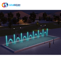 Decoración Para el hogar, fuente de agua con patrón de música controlado por ordenador, para exteriores