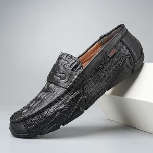 Zapatos de Conducir para Hombre, de Cuero Genuino, de Caña Baja, Sin Cordones, Cómodos, Hechos a Mano, Modernos, con Suela Suave, Tipo Mocasín - Product Image 4