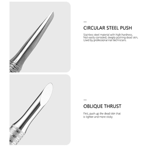 <span class=keywords><strong>STALEKS</strong></span> Professionnel – Repousse-cuticules double face en acier inoxydable réutilisable, conception de poussée profonde pour peaux tenaces - Product Image 6