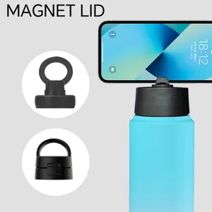 Venda imperdível garrafa de água isolada com tampa magnética de aço inoxidável 18 onças, garrafa de vácuo com parede dupla sem BPA isolada