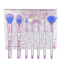 Mixcos – Nouvel ensemble de 7 pinceaux de maquillage synthétiques à marque privée avec étui et pochette – Livraison gratuite sans logo