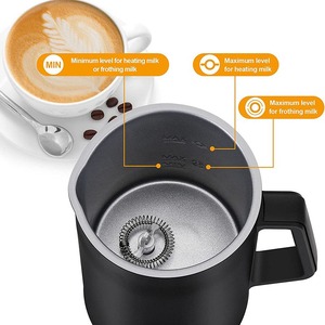 Mousseur à <span class=keywords><strong>lait</strong></span> électrique 4-en-1 et chauffe-<span class=keywords><strong>lait</strong></span> - Machine automatique à <span class=keywords><strong>mousse</strong></span> <span class=keywords><strong>de</strong></span> <span class=keywords><strong>lait</strong></span> chaude/froide pour les lattes et les cappuccinos - Product Image 6