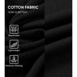FOXA Mens T-Shirt Short Sleeve Slim Fit Knitted Crewneck Breathable Athletic <b>Tee</b> Shirt - Product Image 6