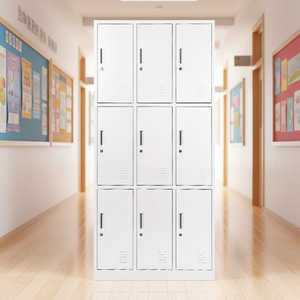 Armario de Acero con Múltiples Puertas y Compartimento para Zapatos para Gimnasio, Dormitorio u Oficina - Diseño Moderno, Almacenamiento Multiusos - Product Image 1