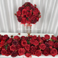Bunga Mawar Putih Buatan Tangan Realistis dari Sutra Buatan, Hydrangea Hijau, Dekorasi Pernikahan Modern, Bola Bunga Centerpiece, Dapat Dikustomisasi