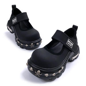 รองเท้าส้นเตารีดทรงกลมสไตล์พังก์สำหรับผู้หญิง Y2K สไตล์หวานซ่อนเปรี้ยวเท่ห์ แนวซับคัลเจอร์ แมรี่เจนส์ - Product Image 4