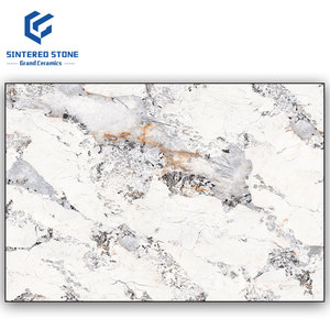 Sứ Đánh Bóng Tráng Men Đá Cẩm Thạch Cái Nhìn Tấm Calacatta Pandora Thiêu Kết Đá Tường Ốp Cho Phòng Ăn Nội Thất Phòng Khách Tường - Product Image 4