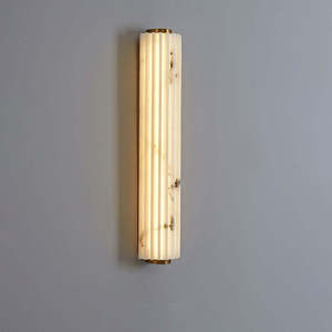 Italian Minimalist Marble Wall <b>Lamp</b> 10x30 Cm <b>Warm</b> Light Led Wall Mounted For Bedroom Living Room - Product Image 4