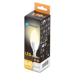 หลอดไฟ LED รุ่น C37 ขั้ว E14 9 วัตต์ 3000K แสงสีขาว ประหยัดพลังงาน เหมาะสำหรับการตกแต่งและสร้างบรรยากาศ - Product Image 1
