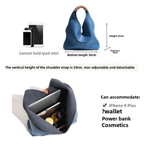 Large Capacity Luxury Women's Genuine Leather Handheld <b>Shoulder</b> Tote Bag Zipper Single <b>Strap</b> Polyester Fashion Tanjing - Product Image 4