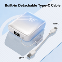 Nouvelle collection 2026 : Chargeur 10000 mAh au design dégradé, Power Bank de poche 22,5 W à charge rapide PD avec cordon de suspension
