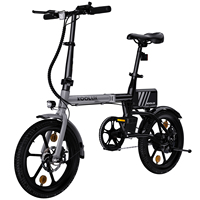 350W 36V 6AH 16*2.5 Pneu ebike KOOLUX X1 Alliage d'aluminium vélo électrique pliant gros pneu avec batterie au lithium