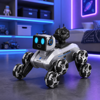 BJQ Heißer Ferngesteuerter RC-Roboterhund Modell 8-Rad-Stunt-Auto mit Licht und Musik Spaßiges Hundespielzeug Inklusive Ladegerät