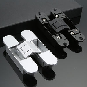 Bisagra invisible para puerta, aleación de Zinc negro plateado, bisagra ajustable 3D, zhide, puertas interiores de madera, nudillo, pasador no observable - Product Image 6
