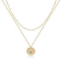 Collier en acier inoxydable pour femme, vente chaude, pendentif exquis et simple, bijoux populaires, chaîne plaquée or 18 carats