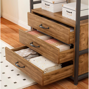 Porte-vêtements de placard - Porte-vêtements sur pied pour chambre - Dressing - Étagère - Porte-vêtements métallique - <span class=keywords><strong>Armoire</strong></span> ouverte combinable - Product Image 5