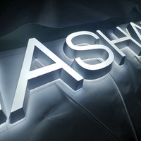 Letrero LED personalizado para publicidad exterior, letrero de letras acrílicas para negocios, logotipo de tienda 3D, letreros LED