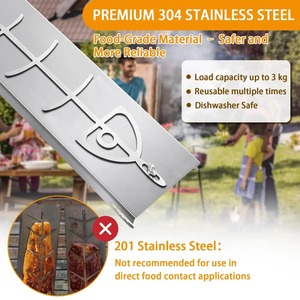 304 Stainless Steel Flame Salmon Fish Board <b>Grill</b> Plate For BBQ Seafood Vegetables Rustproof Kitchen <b>Cooking</b> Tool - Product Image 3