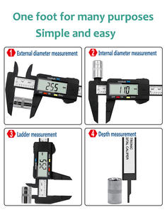 Calibrador <span class=keywords><strong>Vernier</strong></span> <span class=keywords><strong>de</strong></span> Fibra <span class=keywords><strong>de</strong></span> Carbono <span class=keywords><strong>de</strong></span> 6 Pulgadas (150 mm), Calibrador Digital Electrónico <span class=keywords><strong>de</strong></span> Plástico, Regla <span class=keywords><strong>de</strong></span> Medición Digital - Product Image 6