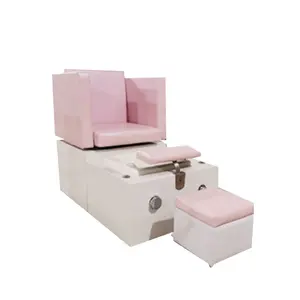 粉色椅子足疗足疗按摩椅配凳子