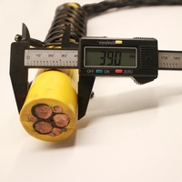 DINGBAI Isolation en fibre d'aramide avec gaine en PVC légère non conductrice 12mm-50mm |   Poignée de tirage de câble simple/double pour œillets