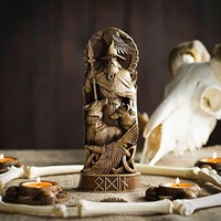Décoration d'Intérieur Artistique : Sculpture d'Autel Pagan, Figurines des Dieux Nordiques, Statues de Légendes Mythologiques, Dieu Viking pour Accessoires de Décoration Maison