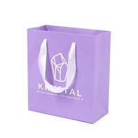 Sac en papier d'emballage cosmétique de luxe en gros avec poignée torsadée robuste et logo personnalisé