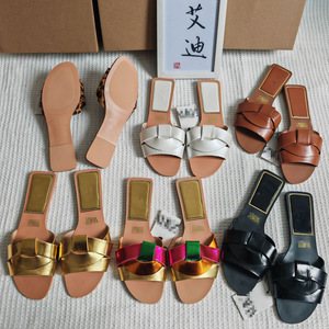 Sandalias Casuales <span class=keywords><strong>de</strong></span> <span class=keywords><strong>Moda</strong></span> para Mujer, Sandalias con Decoración Metálica, Pantuflas Planas para Mujer, Sandalias Modernas para Mujer - Product Image 2