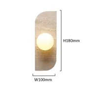 Luminaire décoratif en pierre LED Wabi Sabi, facile à encastrer, pour salon, chambre, appartement, couloir, escalier, lampe murale en travertin