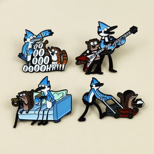 Broche Creativo de Metal con Diseño de Pájaro Azul y Topo de Dibujos Animados, Accesorio Lindo para Mochila, Colgante Decorativo - Product Image 1