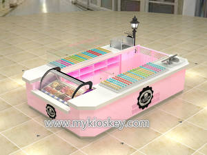 Idées de conception de kiosque d'exposition de macarons élégants | Comptoir de présentation de pâtisseries au <span class=keywords><strong>prix</strong></span> d'usine | Fournisseur en gros de stands de desserts sucrés - Product Image 4