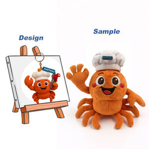 ספקים סיניים צעצועי ילדים צעצועי קטיפה צעצועי סרטן מצוירים בהתאמה אישית צעצועי קטיפה של דמויות מצוירות - Product Image 1