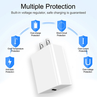 Adaptador de Corriente Premium con Certificación ETL FCC, Enchufe Estadounidense, Cargador Rápido PD de 20W con USB Tipo C para iPhone 17 16 Samsung S26