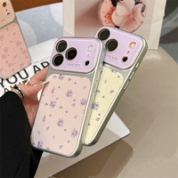 Coque de téléphone avec fenêtre pour appareil photo et protection d'objectif en verre pour iPhone 17 16 15 14 Pro Max, coque arrière rigide en PC
