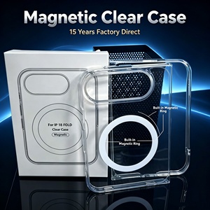 Nouvelle coque de téléphone magnétique transparente en acrylique antichoc pour iPhone <span class=keywords><strong>18</strong></span> Fold <span class=keywords><strong>18</strong></span> Ultra, protection magnétique transparente pour l'arrière du téléphone - Product Image 1