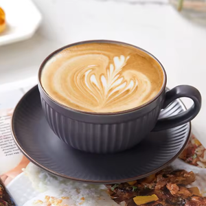 Taza de Café de Cerámica Estilo Calabaza Retro en Oferta, Juego de Taza y Platillo con Diseño Único y Lindo para Latte, Ideal para el Hogar y la Oficina - Product Image 3