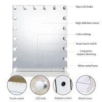 BOYA — miroir de vanité de grande taille pour hollywood, miroir de Table à coiffeuse avec chargeur USB, vente en gros