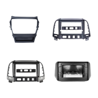 Marco embellecedor de panel para reproductor de DVD de coche 2Din, cubierta de estéreo, fascias de audio, compatible con Hyundai Santa Fe, accesorios automotrices, conector de cable